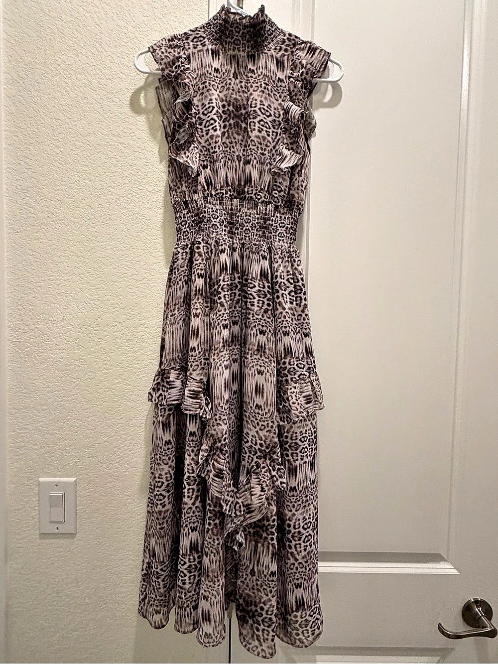 Animal Print Maxi Dress in Brown & white never worn